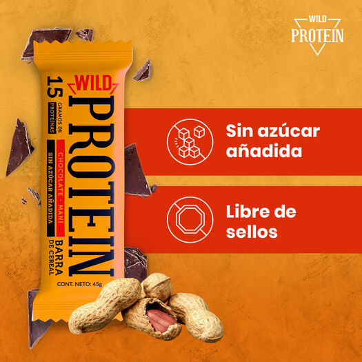 Wild Protein Chocolate+Mani 45g, , large image number 1