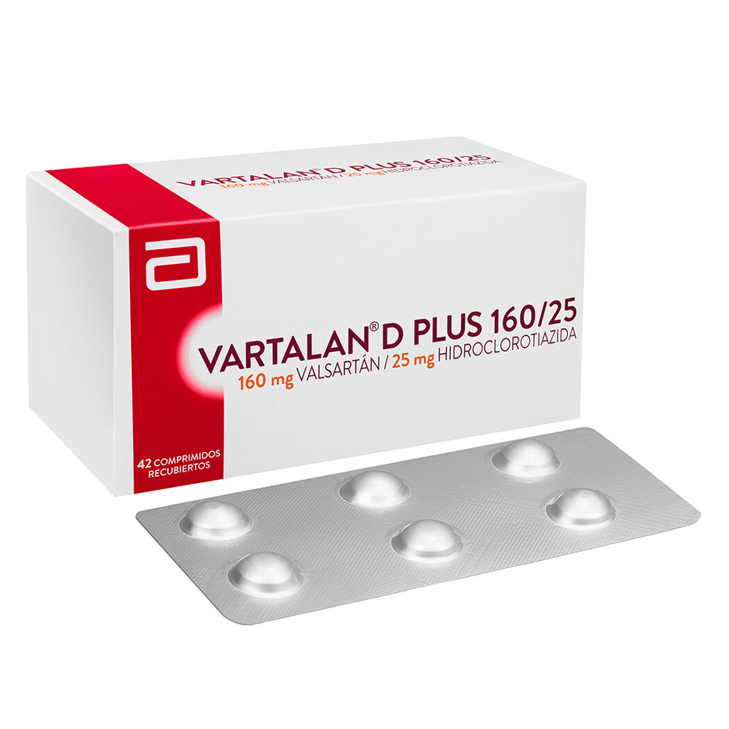 Vartalan D Plus 160/25 mg 42 Comprimidos Recubiertos, , large image number 0