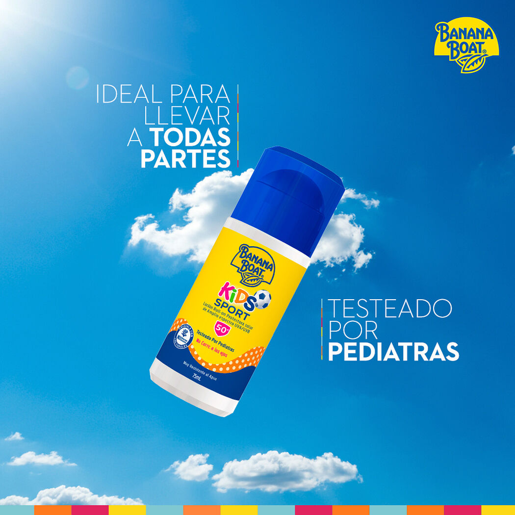 Protector Solar Banana Boat Kids Sport Roll On 50+ 75 mL, , large image number 1