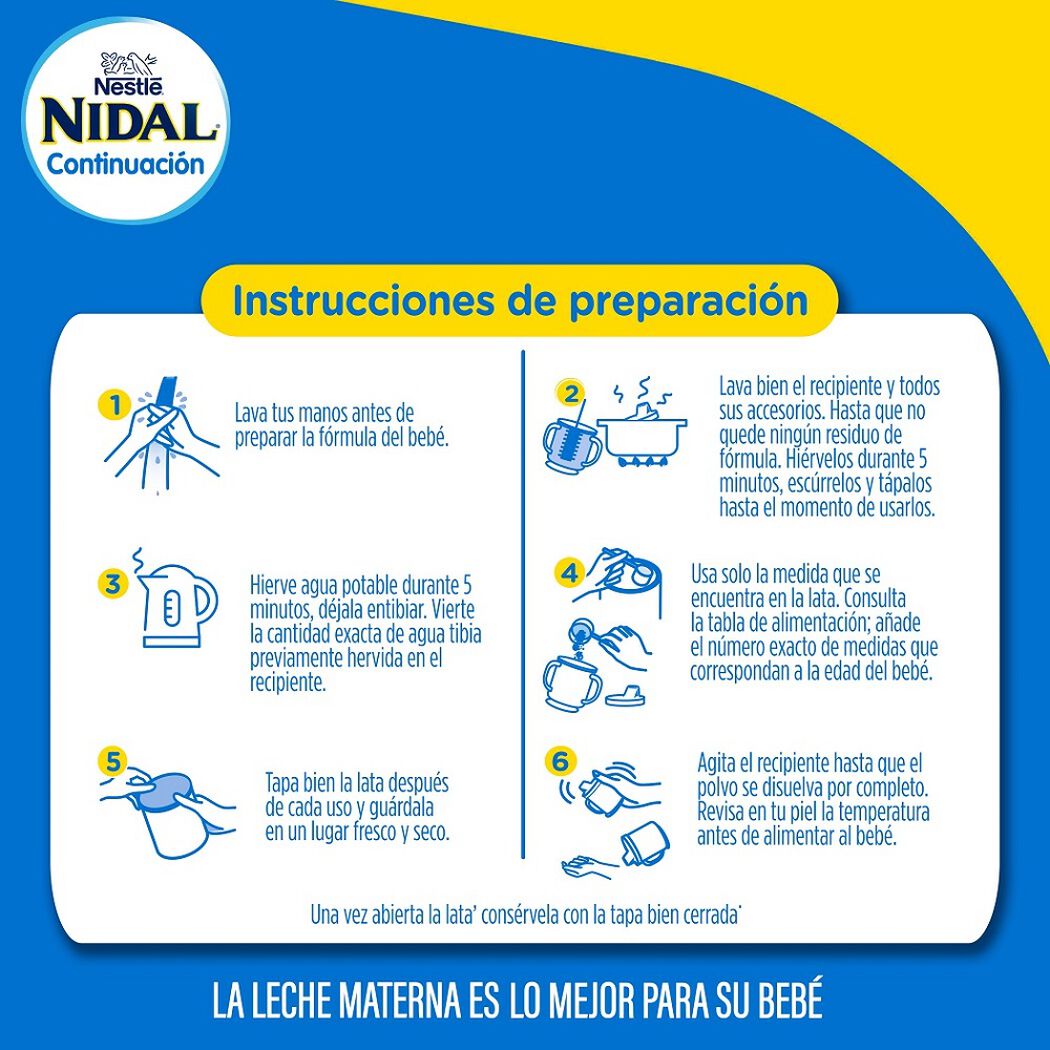 Fórmula Láctea Nidal Continuación 800 g, , large image number 4