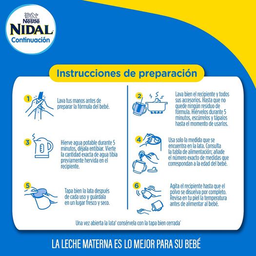 Fórmula Láctea Nidal Continuación 800 g, , large image number 4