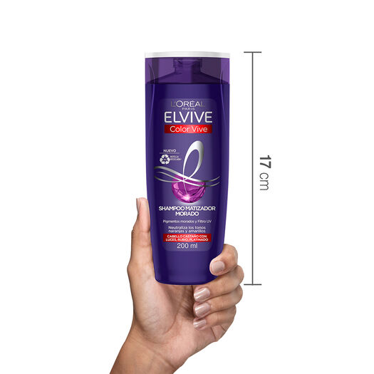 Elvive Shampoo Violeta Matizador Anti-Efecto Anaranjado x 200 mL, , large image number 2