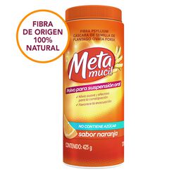 Metamucil Fibra Natural Soluble Sabor Naranja 425 g