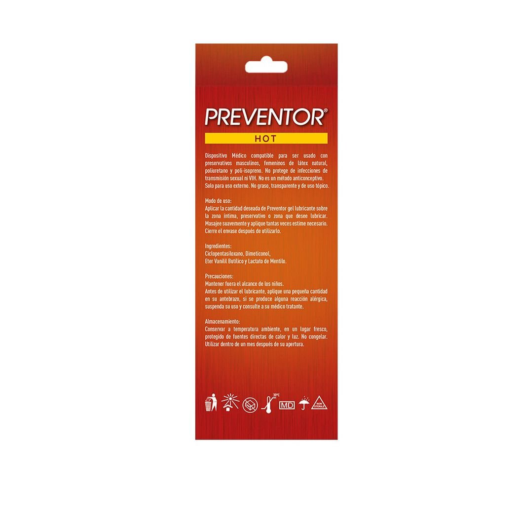 Gel Lubricante &Iacute;ntimo Preventor Hot 50 ml, , large image number 1