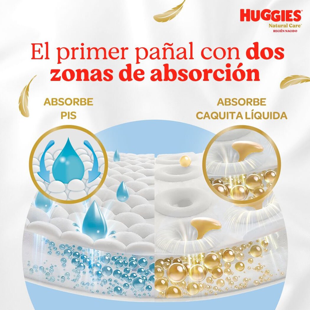 Pa&ntilde;ales Huggies Natural Care Recien Nacido P 34 un, , large image number 2