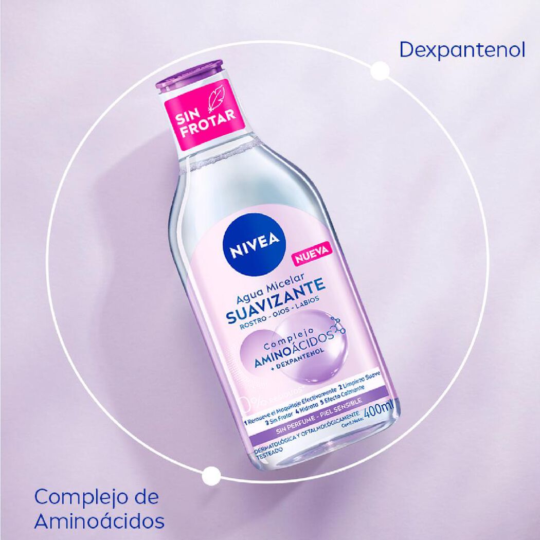 Agua Micelar Nivea Suavizante 400 mL, , large image number 3
