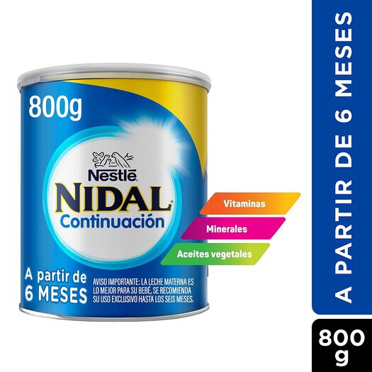Fórmula Láctea Nidal Continuación 800 g, , large image number 0
