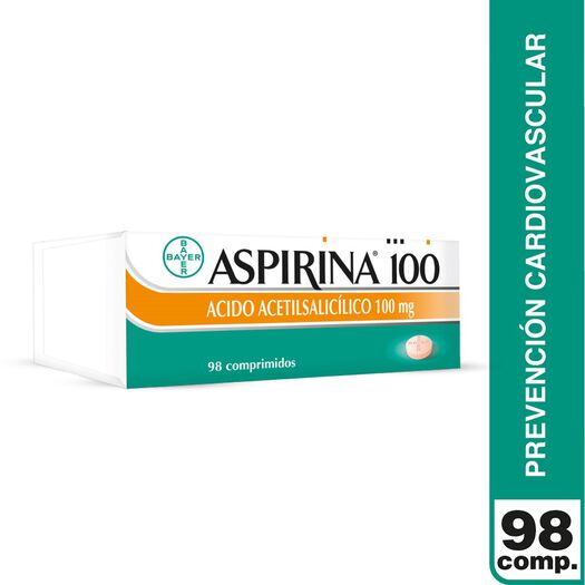 Aspirina 100 mg x 98 Comprimidos, , large image number 2