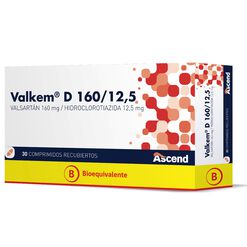 Valkem D 160/12,5 mg  30 Comprimidos Recubiertos