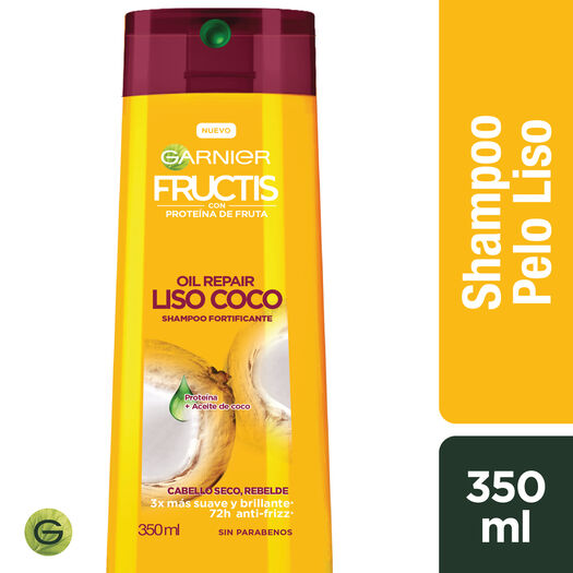 Fructis Shampoo Liso Coco x 350 mL, , large image number 0