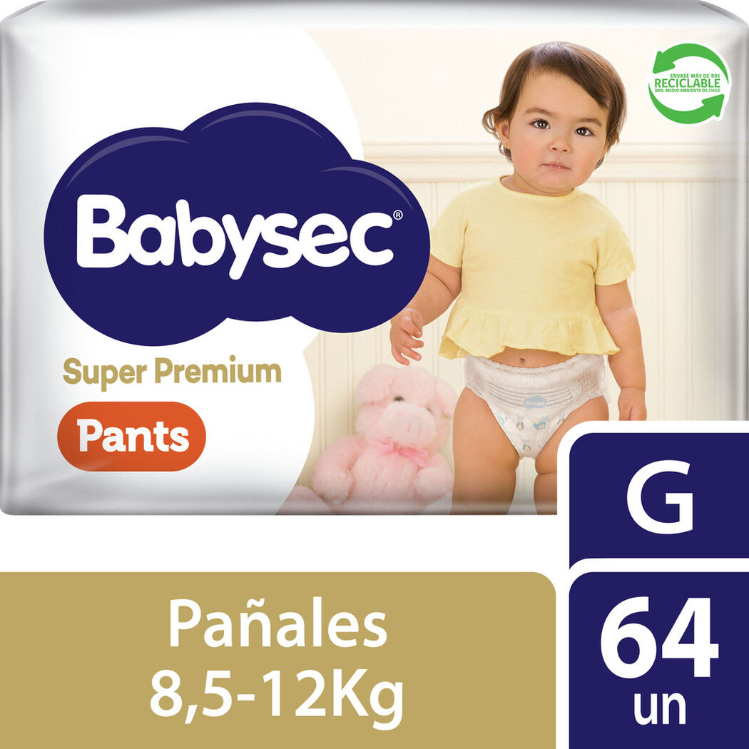 Pañales Babysec Pants Super Premium G 64 un, , large image number 0