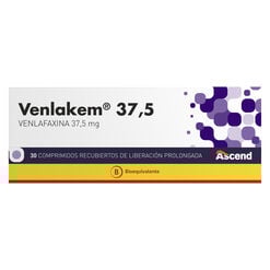 Venlakem Venlafaxina 37,5 mg 30 Comprimidos Recubiertos