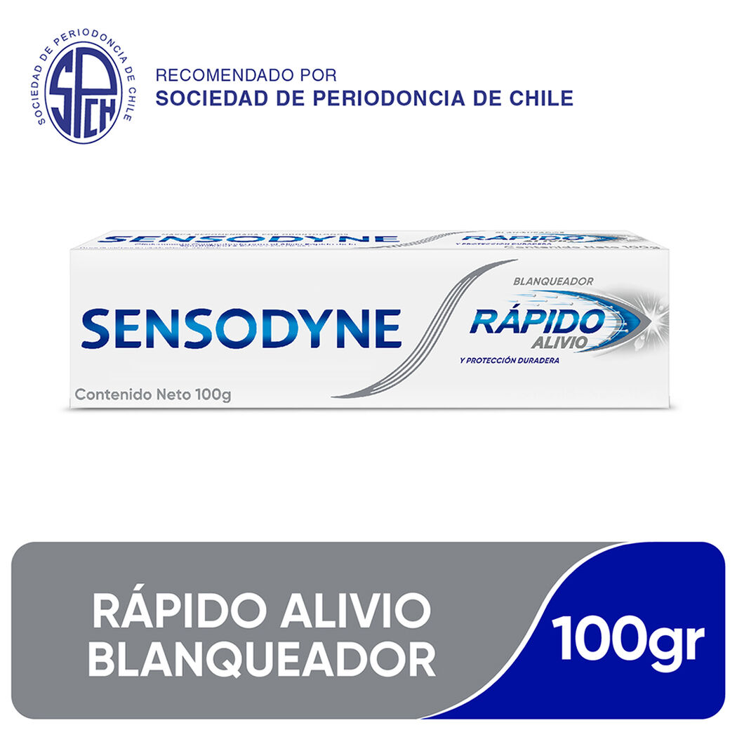 Sensodyne Rápido Alivio Blanqueador Crema Dental para Dientes Sensibles, 100g, , large image number 0