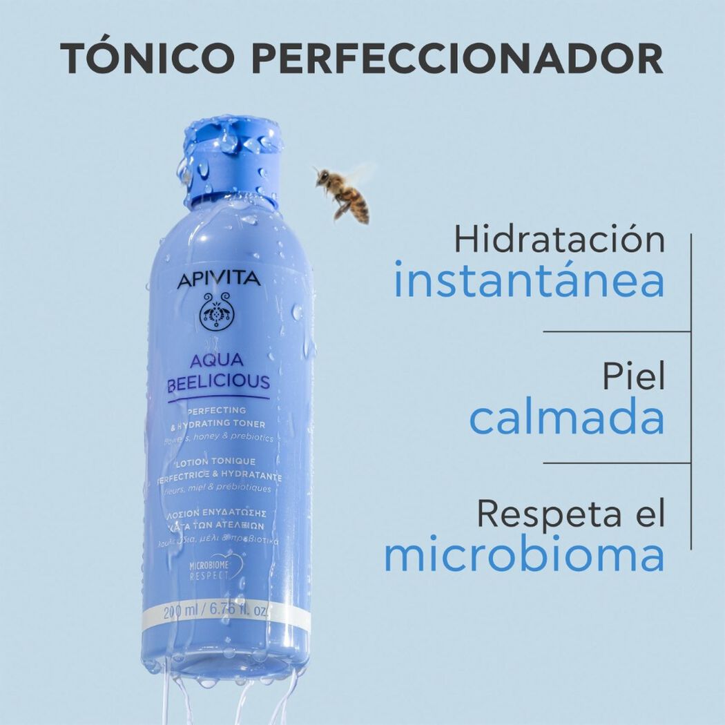 T&oacute;nico Perfeccionador & Hidratante Aqua Beelicious 200ml Apivita, , large image number 1