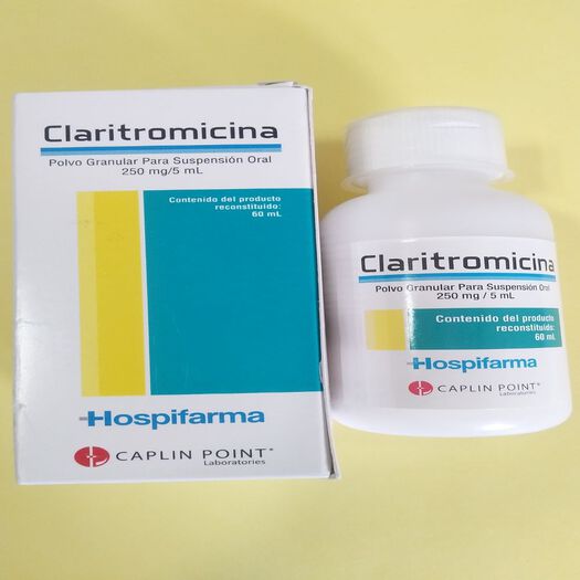 Claritromicina 250 mg/5 ml x 60 ml Polvo Granulado para Suspensión Oral NEOETHICALS CHILE, , large image number 0