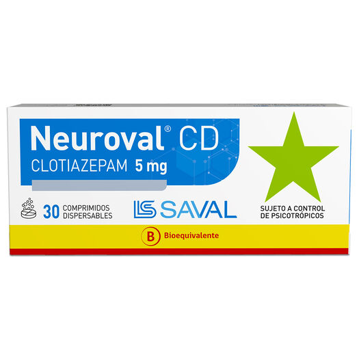 Neuroval Cd 5 mg Caja 30 Comp. Dispersables, , large image number 0