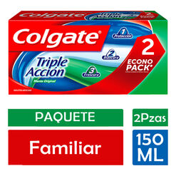Pack Pasta Dental Colgate Triple Acción 2X150Ml