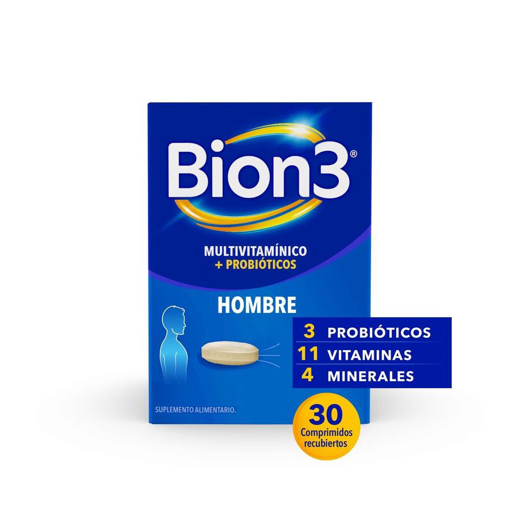 Bion 3 Hombre 30 Comprimidos Recubiertos, , large image number 0
