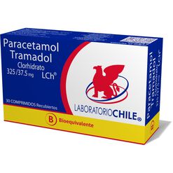 Tramadol/Paracetamol 325 mg/37.5 mg x 30 Comprimidos Recubiertos CHILE