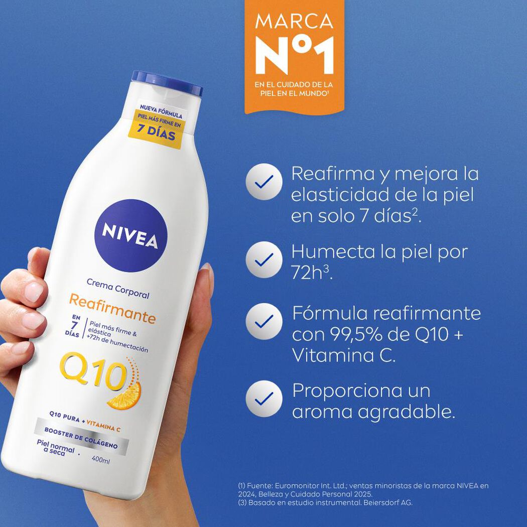 Crema Corporal Nivea Q 10 Reafirmante Vitamina C 400 mL, , large image number 1