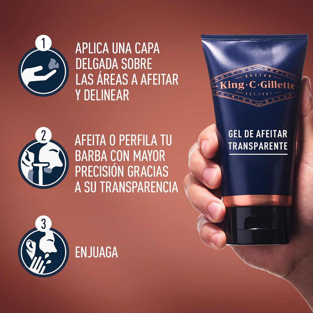 Gel Gillette de Afeitar King C 170 mL, , large image number 3