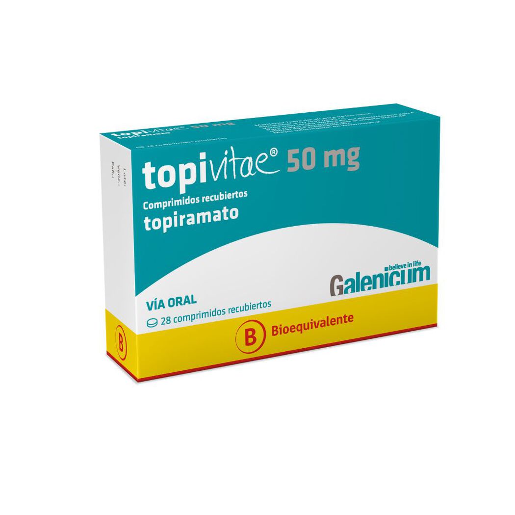 Topivitae 50 mg x 28 Comprimidos Recubiertos, , large image number 0