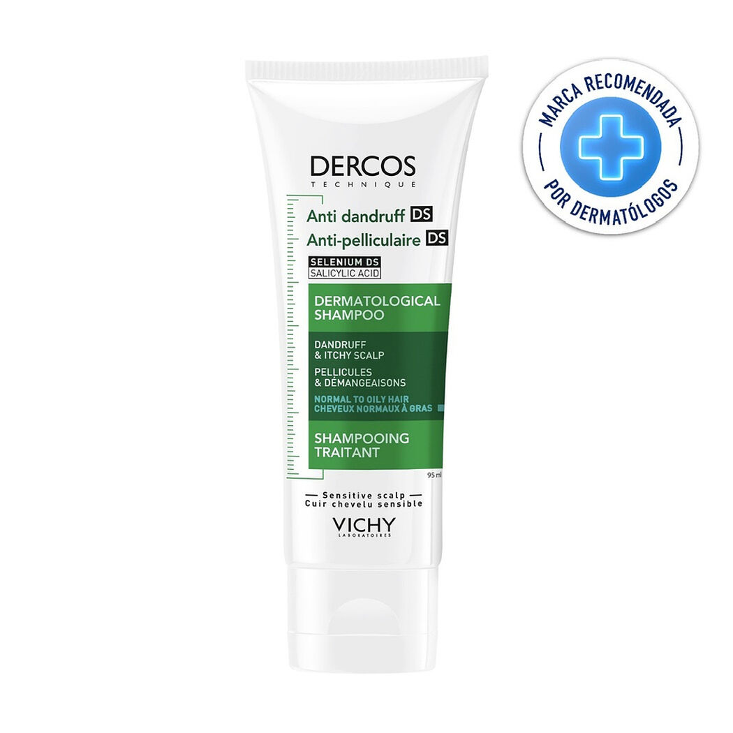 Shampoo Dercos Anticaspa Selenium DS Cabello Normal a Graso 95ml, , large image number 0