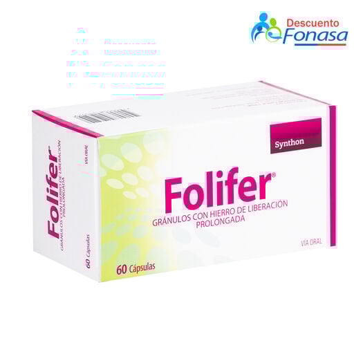 Folifer x 60 Cápsulas con Gránulos de Liberación Prolongada, , large image number 0