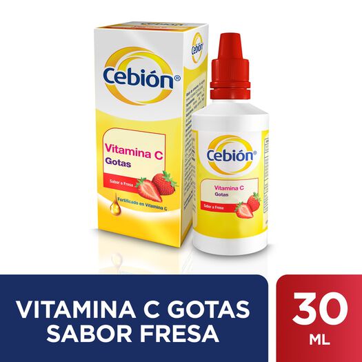 Cebion Vitamina C Fresa100Mg/Ml Gotas Frasco 30Ml  , , large image number 0