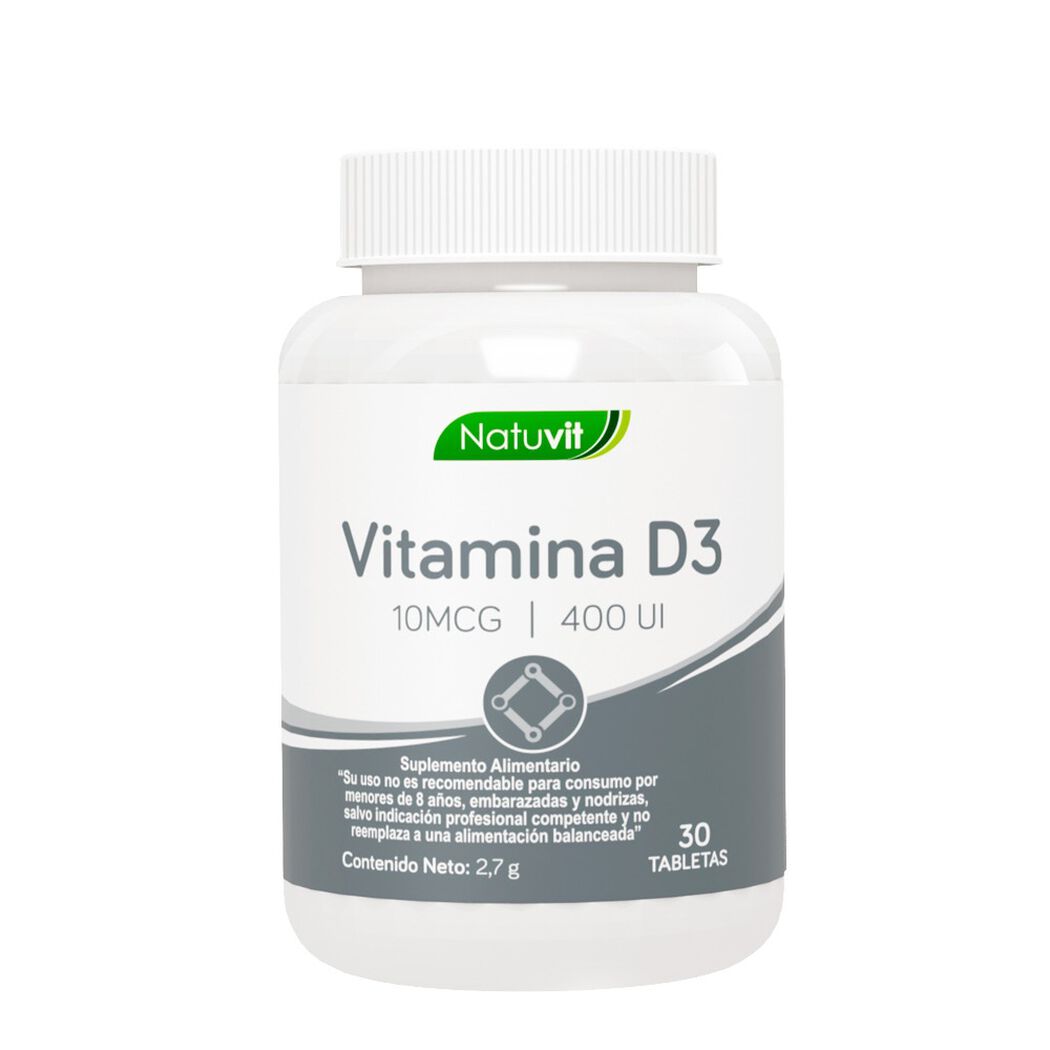 Natuvit Vitamina D3 400 UI 30 Tabs, , large image number 0