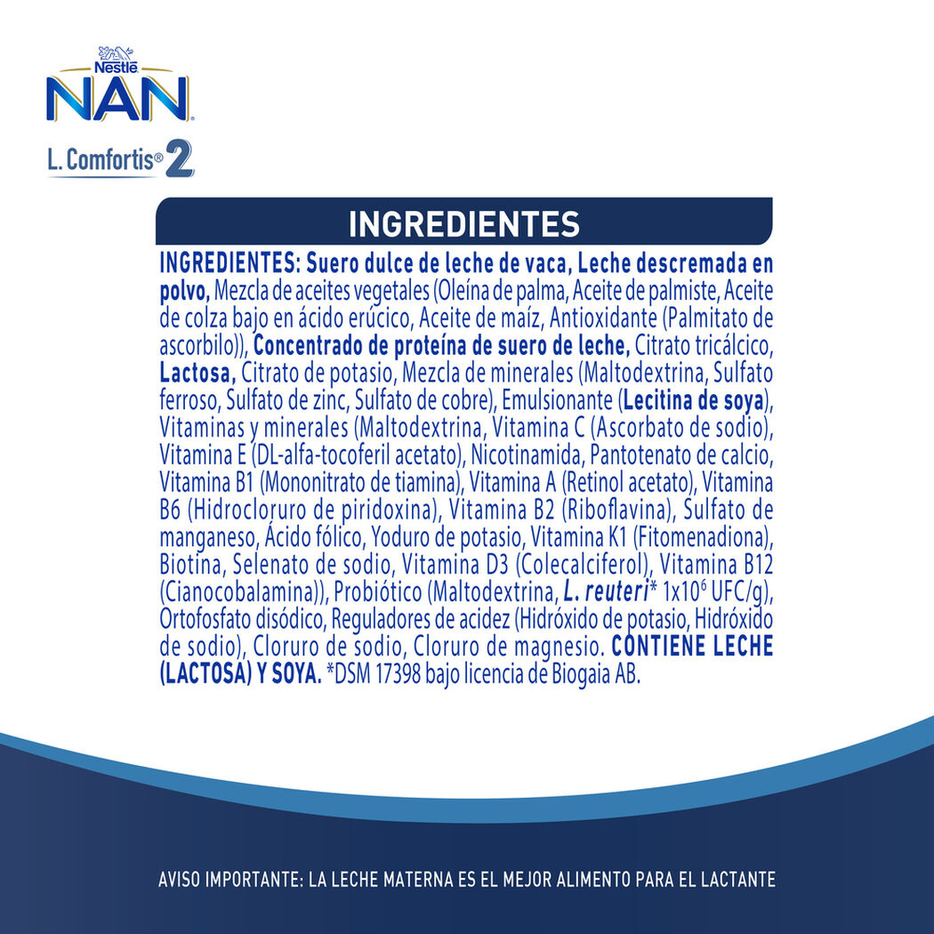 F&oacute;rmula Infantil Nan 2 L Comfortis 800 g, , large image number 4