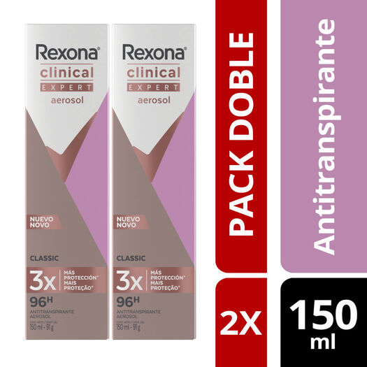 Rexona Clinical Desodorante en aerosol classic 150ml, , large image number 0