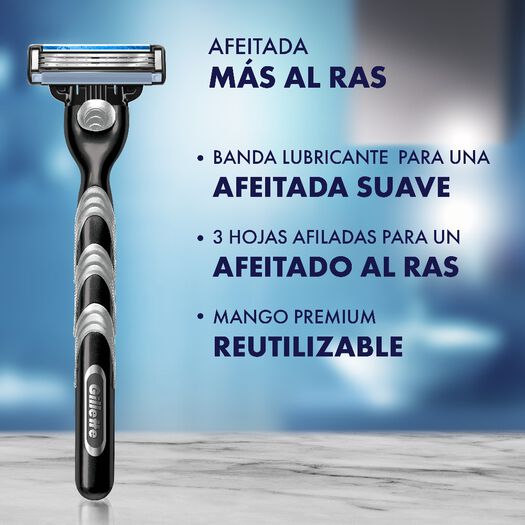 Máquina De Afeitar Recargable Gillette Mach3 Con Hojas Más Afiladas, 1 Unidad, , large image number 1