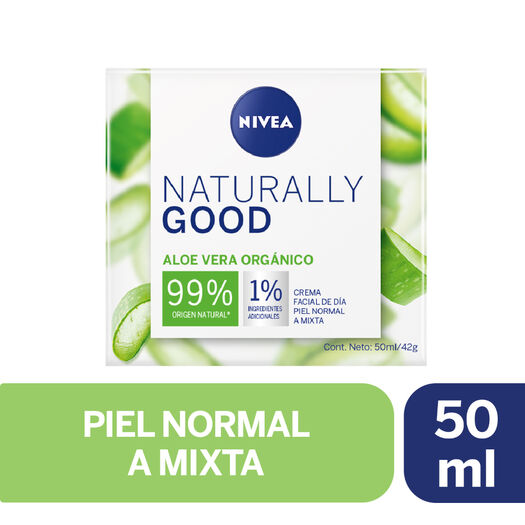 NIVEA NATURALLY GOOD CREMA FACIAL ALOE VERA 50ml, , large image number 0