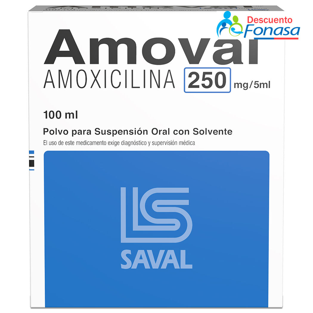 Amoval 250 mg/5 mL x 100 mL Polvo Para Suspensión Oral, , large image number 0