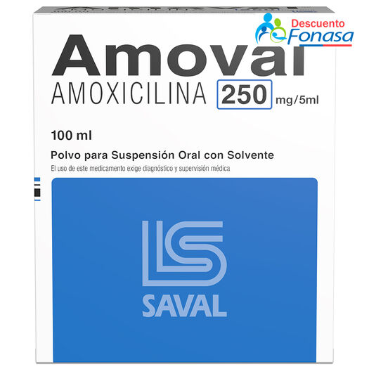 Amoval 250 mg/5 mL x 100 mL Polvo Para Suspensión Oral, , large image number 0