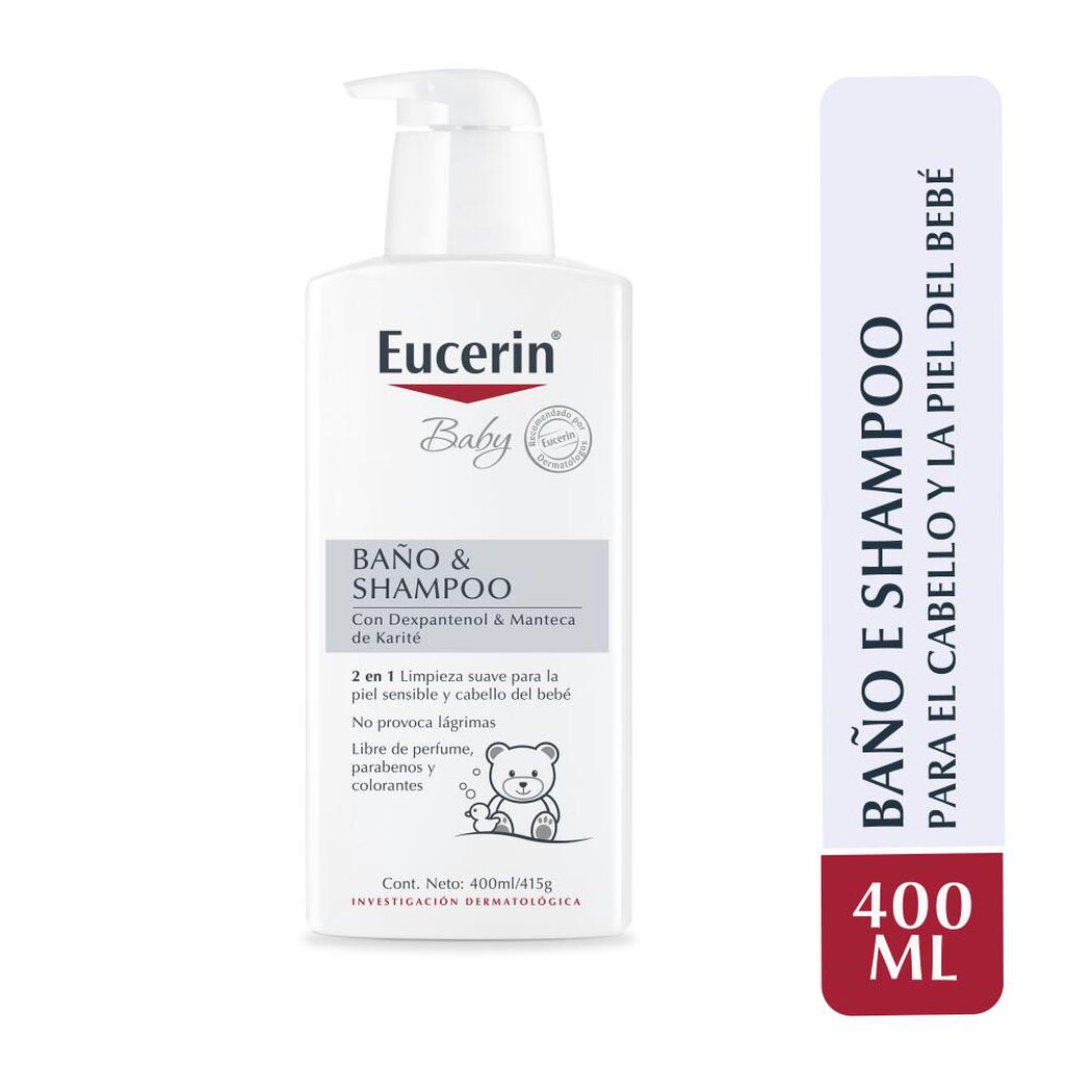 Jabón y Shampoo Eucerin Baby 400 mL, , large image number 0