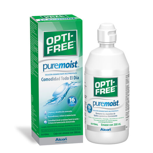 Opti-Free Pure Moist x 300 mL Solución, , large image number 0
