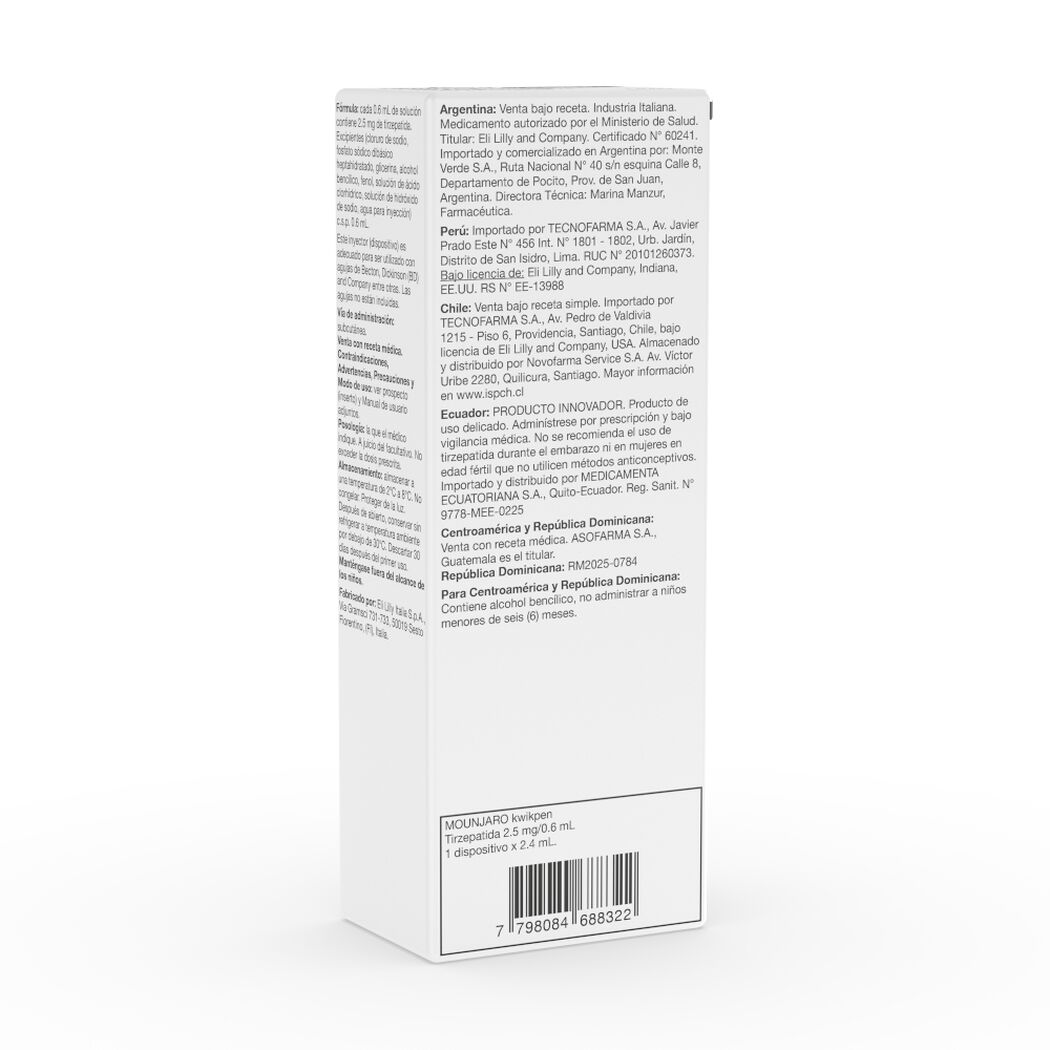 Mounjaro Tirzepatida KwikPen 2,5 mg/0,6 mL, , large image number 3