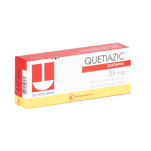 Quetiazic 25 mg x 30 Comprimidos Recubiertos, , large image number 0