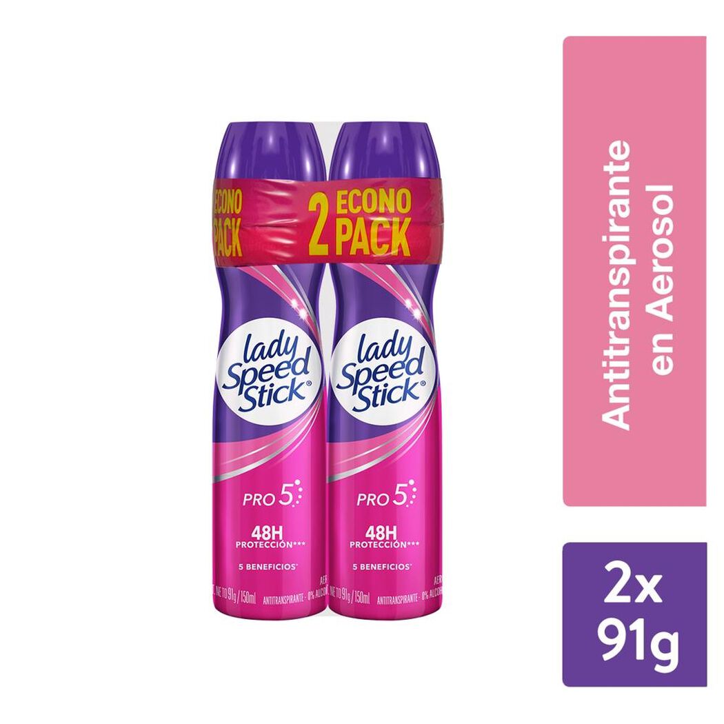 Desodorante en Spray Lady Speed Stick Pro 5 91 g  2U, , large image number 0