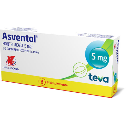 Asventol 5 mg x 30 Comprimidos Masticables, , large image number 0