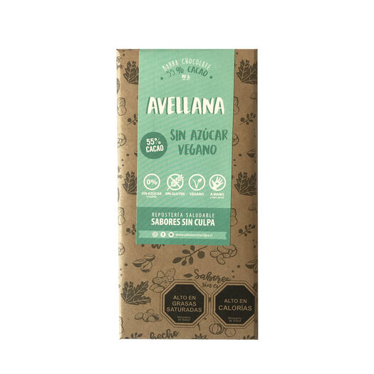 TABLET CHOCO SIN AZU 80G, AVELLA/GF/VEG, , large image number 0