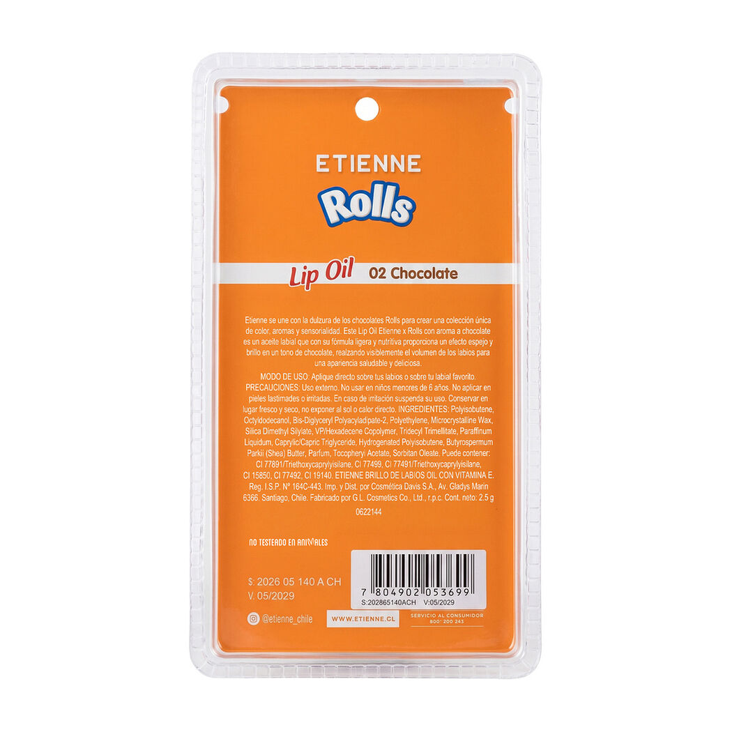 Brillo Labial Etienne x Rolls Lip Oil Tono Chocolate 2,5g, , large image number 2