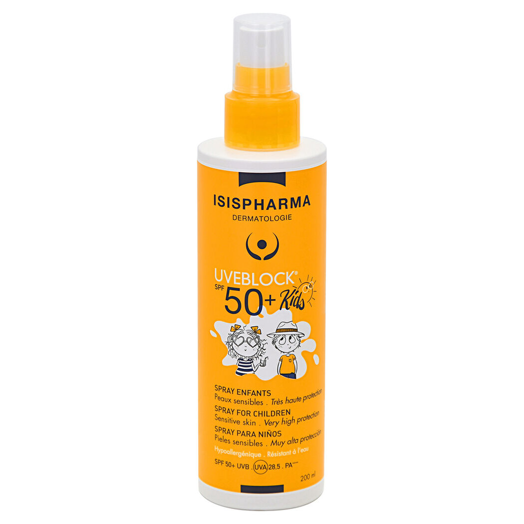 Protector Solar Uveblock Isispharma Spray Kids FPS 50+ 200 mL, , large image number 0