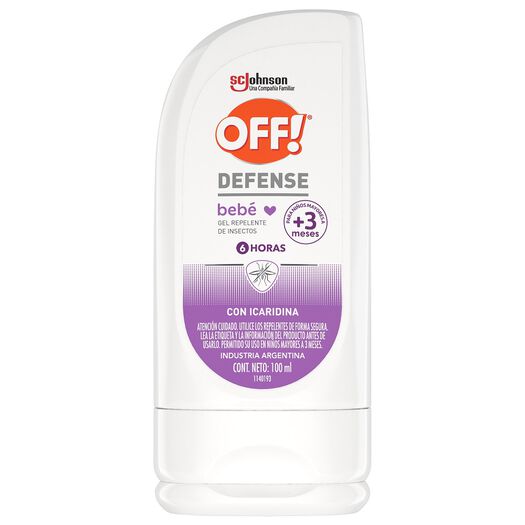 Repelente Off Defense Bebe Gel 100Ml, , large image number 0