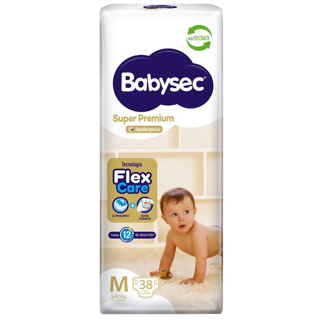 Pa&ntilde;ales Babysec Super Premium M 38 un, , large image number 1