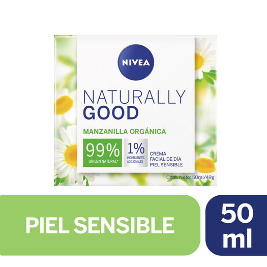 NIVEA NATURALLY GOOD CREMA FACIAL MANZANILLA 50ml, , large image number 0