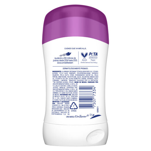Dove Desodorante Barra Tono Uniforme Orquidea 45 gr, , large image number 2