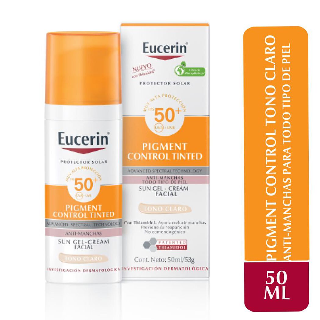 EUCERIN Protector Solar Facial Pigment Control Tono Claro FPS50+ 50 mL, , large image number 0